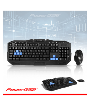 POWERGATE KM Q7 Kablosuz Q Trk Siyah Gaming Klavye  Mouse Set